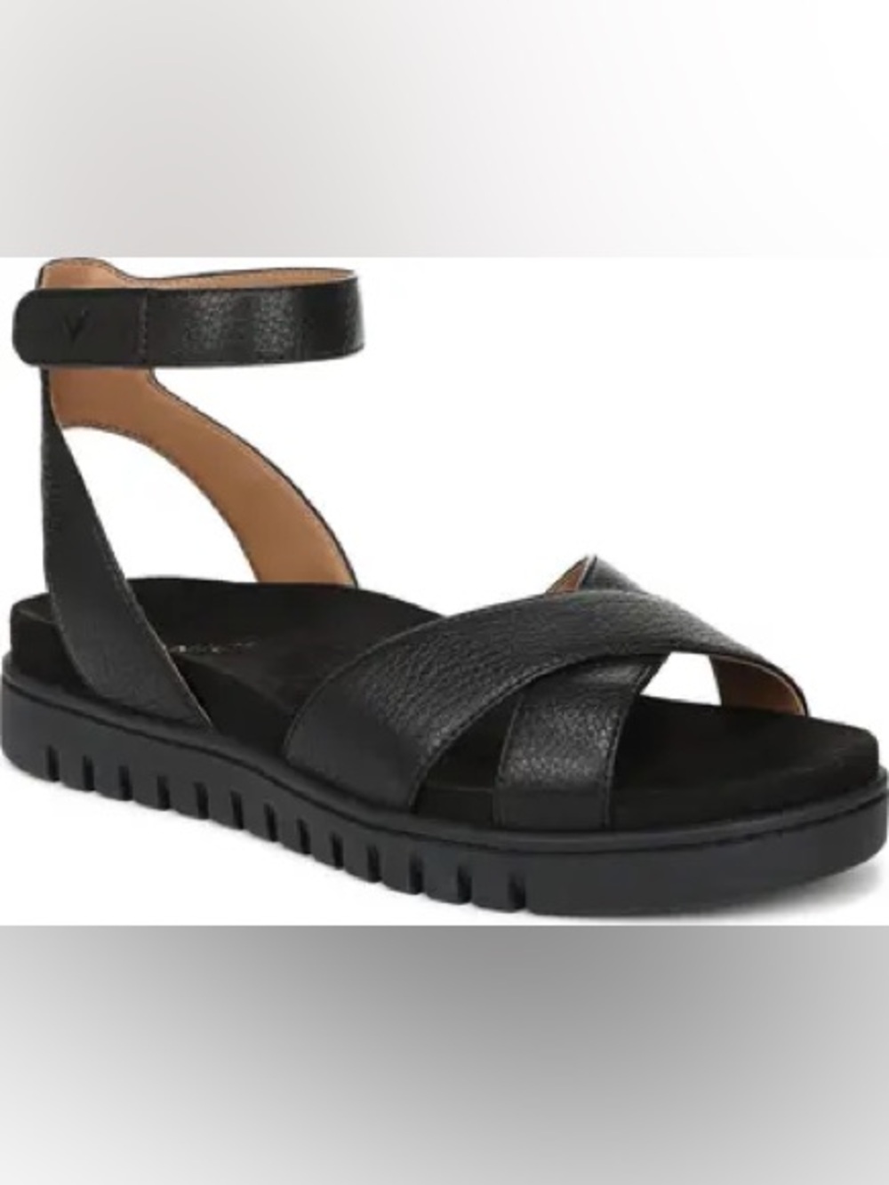 Vionic Black Uptown Merced Platform Sandal, Size 8.5